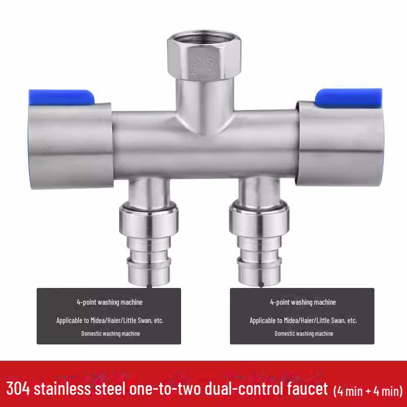 

Треугольный клапан: 3-ходовой распределитель с двумя выходами для подключения двух стиральных машин и переключателем для туалета