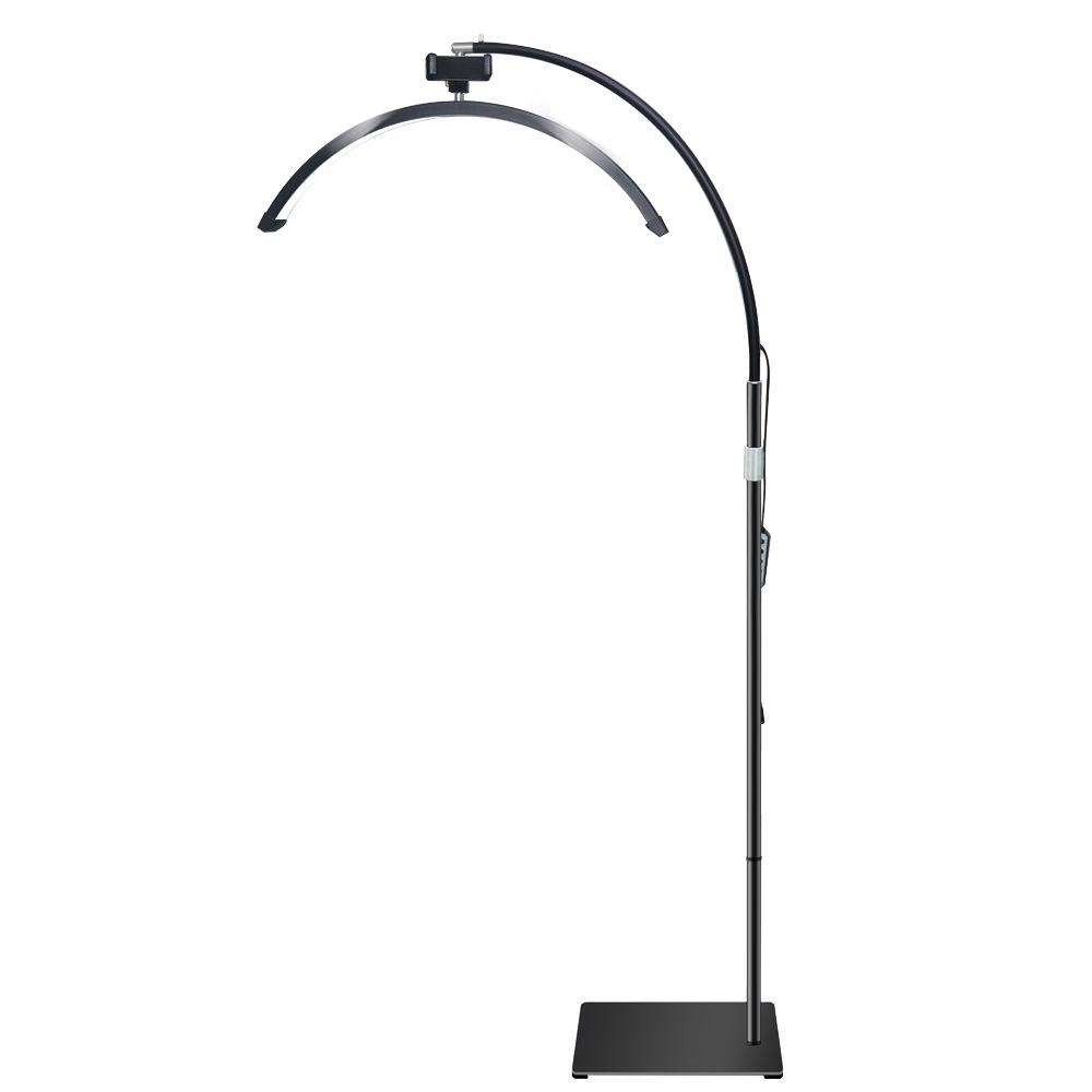 24" Gold Curved Eyelash Extension Lamp - Half Moon U-Shaped for Manicure, Eyebrow, Tattoo & Microblading.