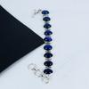 Natural Blue Flash Labradorite Gemstone Handmade 925 Sterling Silver Bracelet, Blue Flash Labradorite Bracelet For Wife , Unisex Bracelet Wadding Gift