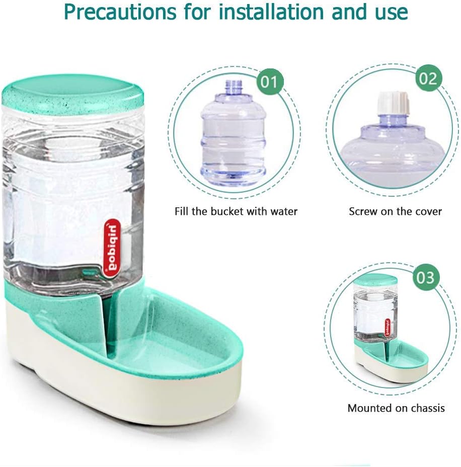 Automatischer Futterautomat Wasserspender Schwerkraft Haustierfutterspender Katze Wasserspender Großer Vorratsbehälter Futter Wassernapf