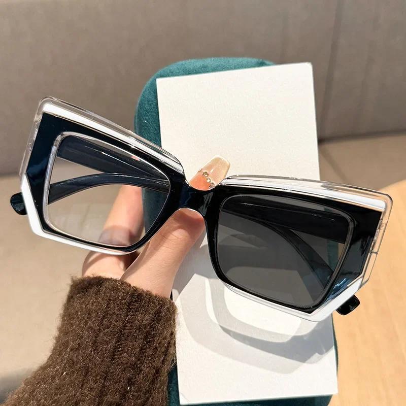 New Gradient Colour Frames Photochromic Myopia Glasses Clear Lenses Unisex Blue Light Blocking Minus Diopter Eyeglasses