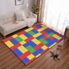 Colorful Building Block Pattern Carpet for Living Room Decor Soft Rug Suitable for Use As an Anti-slip for Living Room Bedroom Sofas
