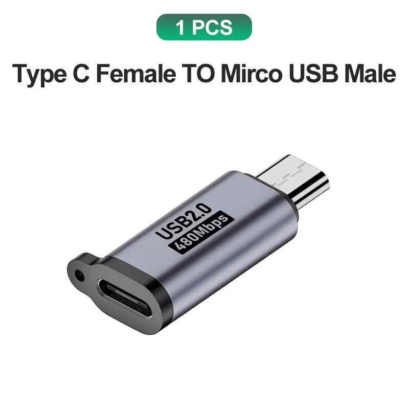 

USB C to Micro USB Adapter Male Female Converter Compatible with Xiaomi Samsung Charger Data Cable Type C USBC