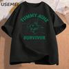 Tummy Ache Survivor T Shirt Unisex Wounisex Funny Tummy Ache Tee Tshirt Cotton T-Shirts Man Clothes Printed Aesthetic Clothing Tees