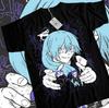 Camiseta Mahito Jujutsu Kaisen Gojo Menina Anime Horror Mangá Camisa Preta Todos os Tamanhos