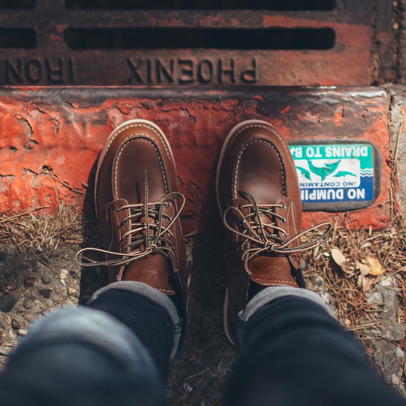 Madden 875 Men's Spring Mid-Top Leather Retro British Style Work Boots