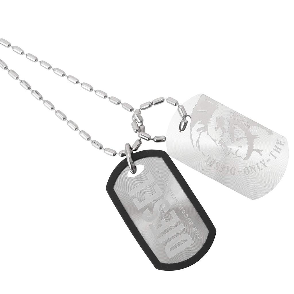 Diesel Double Plate Dog Tag Necklace Pendant DX0011040 [Diesel] [Item]