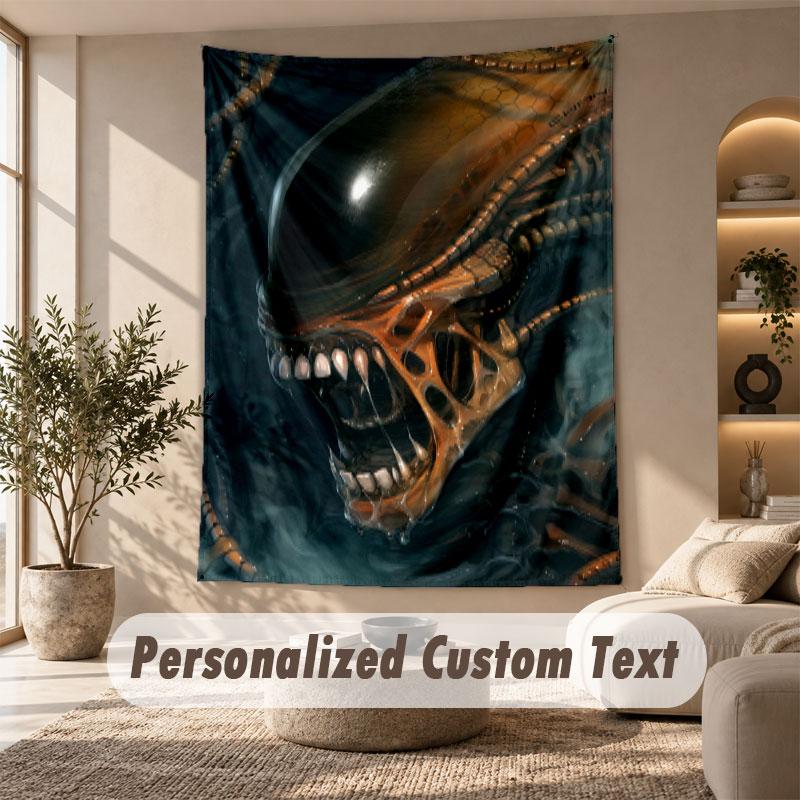 Wall Hanging Tapestry Art Cloth Bedroom Room Background DecorAlien Xenomorph
