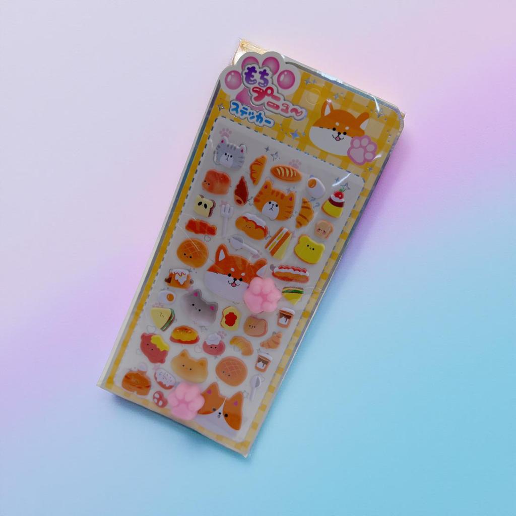 Cute Orange Cat 3D Pressable Cat Paw Puffy Bubble Stickers Self-Adhesive Kids Stationery Stickers for Journal Notebook DIY Craft