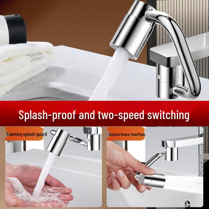 Universal Rotatable Faucet Extension Anti-Splash Aerator Connector