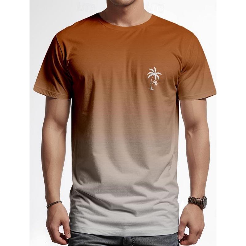 Sommer Bedruckte Herren Trendige Lockere Freizeit Kurzarm T-Shirts Herren Tops