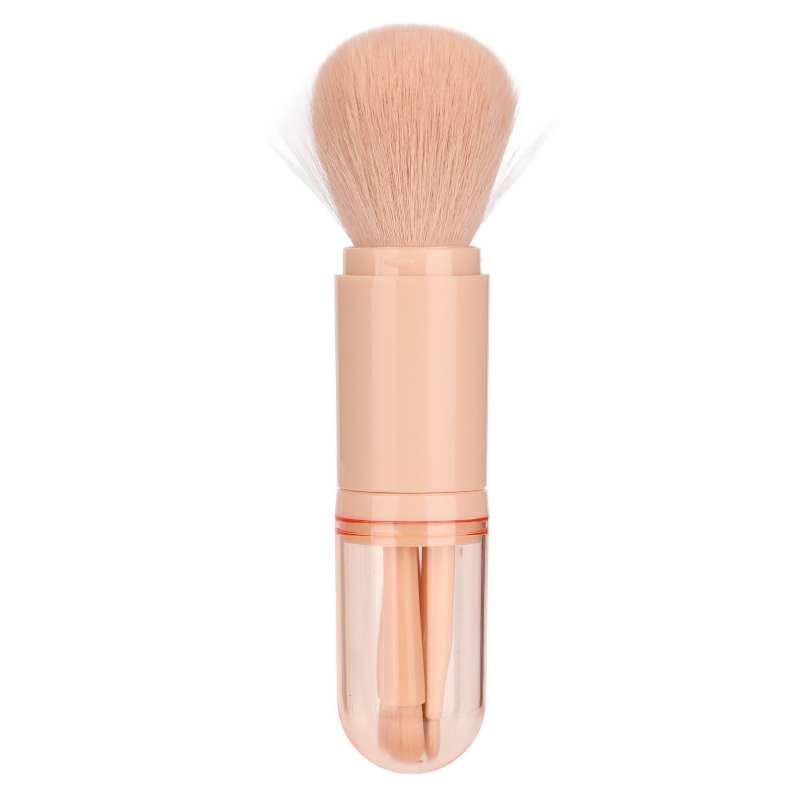 

4 in 1 Makeup Brushes Set Telescopic Fine Brush Hair Portable Cosmetic Blushes for Eyeshadow Loose