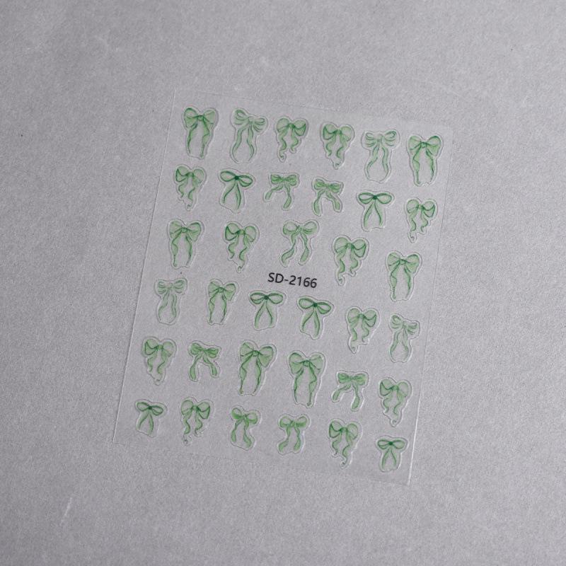 3D Ballet Bow & Ribbon Nail Stickers - DIY Nail Decals & Embossed Ornaments