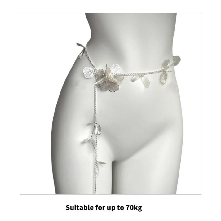 Luxury Imitation Pearls Waist Chain Decorative Waistband Body Jewelry Waist Band for Fashion Forward Women Lady Girls