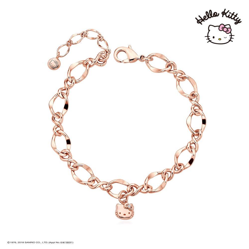Sanrio Hello Kitty Jewelry Unique Chain Bracelet (Pink) Hlbr234-P