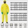 3000 Costum de protecție pentru lichide chimice Compartiment de protecție impermeabil la acizi și alcaline XL