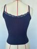 Europäischer Frühling/Sommer 2025 Damen Y2K Enganliegendes Geripptes Cropped Tanktop