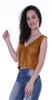 Moomaya Womens Sequin Sleeveless Party Crop Top Glitter V Neck Sparkle Club