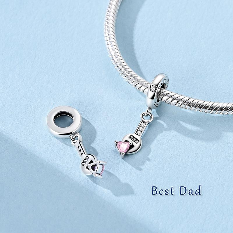 Charm Father Love Hearts Family Beads Fit Original Copper Bracelets Beads Charms Pendant Jewelry Making