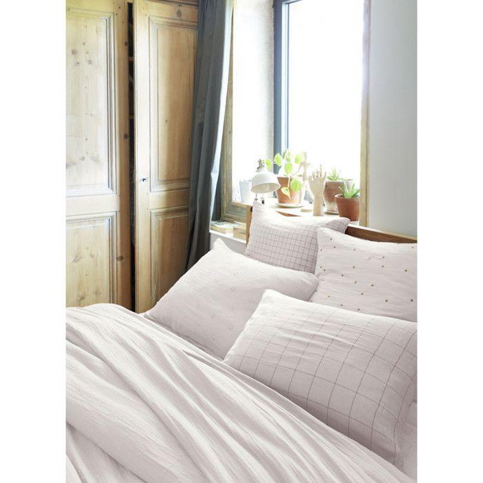 Golden Polka Dot Decorative Pillowcase "Gaïa Chic" 60 X 60 Cm &; 50 X 70 Cm "Cotton Gauze" - Gaïa Chic Chantilly - 60 X 60 Cm