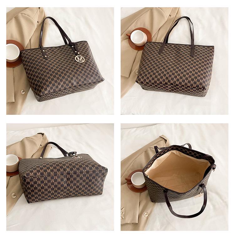 Damen 2025 Modische Tragetasche mit großem Fassungsvermögen, hochwertig, für Pendler, mit Buchstaben-Design.