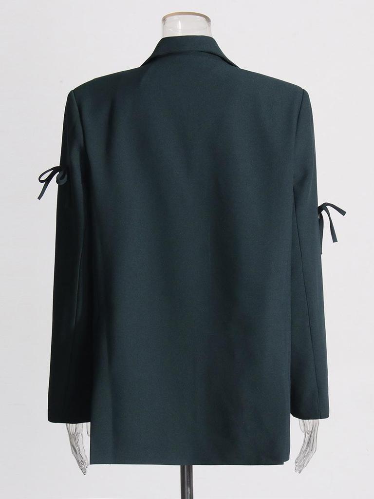 Summer 2026 Women's Casual Blazer with 3D Bow Patchwork Design