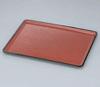 Paulownia Wood Banquet Vermilion and 6 Shaku Ale-net Tray, Black, Non-Slip,