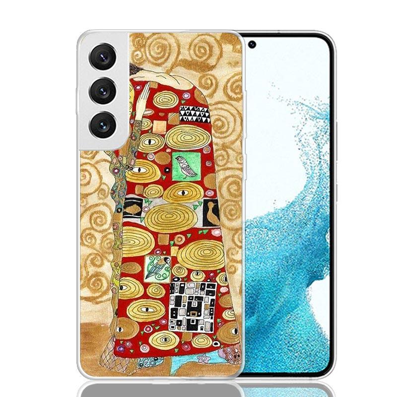 Kiss by Gustav Klimt Desig For Samsung Galaxy S25 S24 S23 S21 S22 Ultra Phone Case S10 Plus S20 FE + Housing Shell Coque Cover