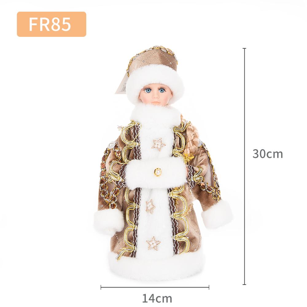 New Style Christmas Santa Claus Electric Toys Doll Fashion Russian Snegurochka Doll Singing Home Ornament Doll With Long Braid