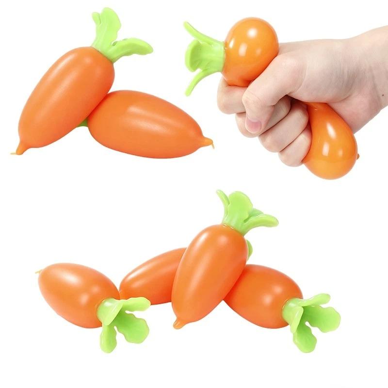 Simulation Vegetable Stress Relief Toy Slow Rebound Chinese Cabbage Carrot White Radish Fidget Squeeze Toy