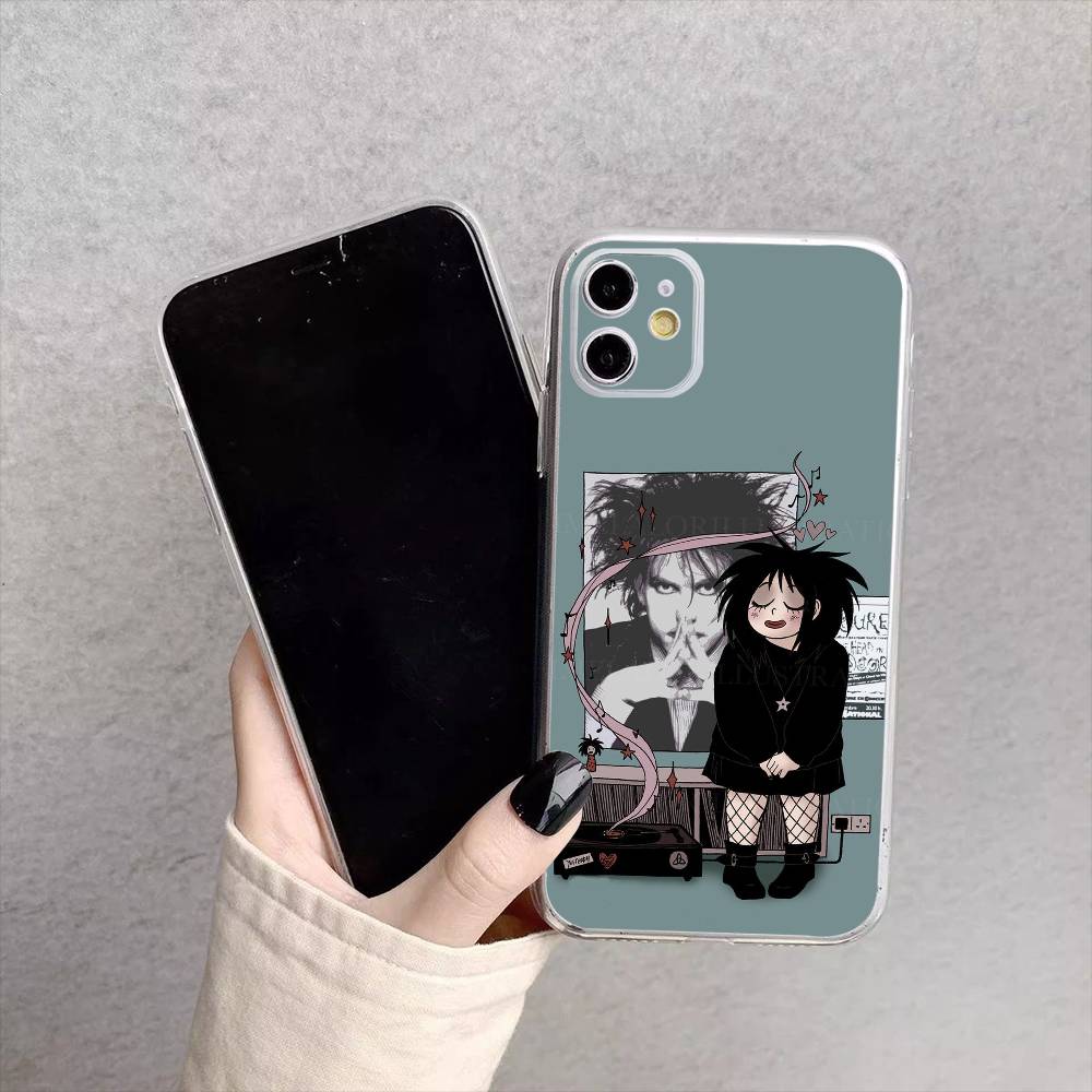 The cure Robert S-Smith Phone Case For iPhone17,16,15,14,13,12,11 Plus,Pro Max Soft Transparent Cover