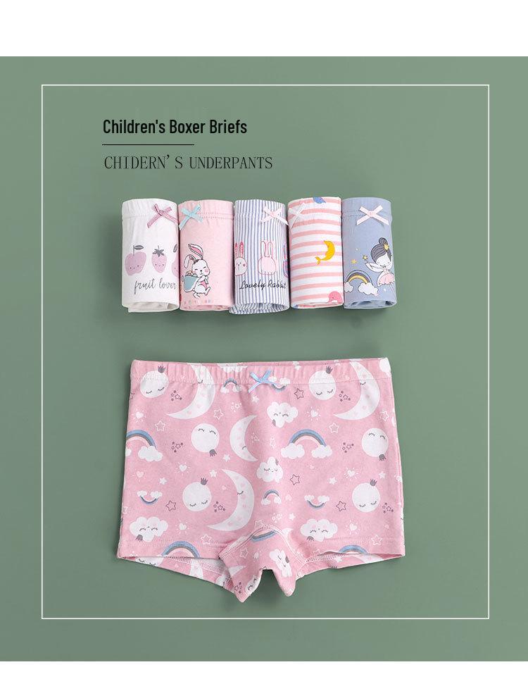 Mädchen-Baumwollslips im koreanischen Stil, Sommer-Viereckshorts, Klasse-A-Unterwäsche für kleine und mittelgroße Kinder