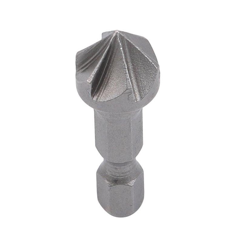 Six Blade Chamfer Tool Hex Shank Countersink Drill Woodworking Quick Guide Deburring Cutter Durable Precision