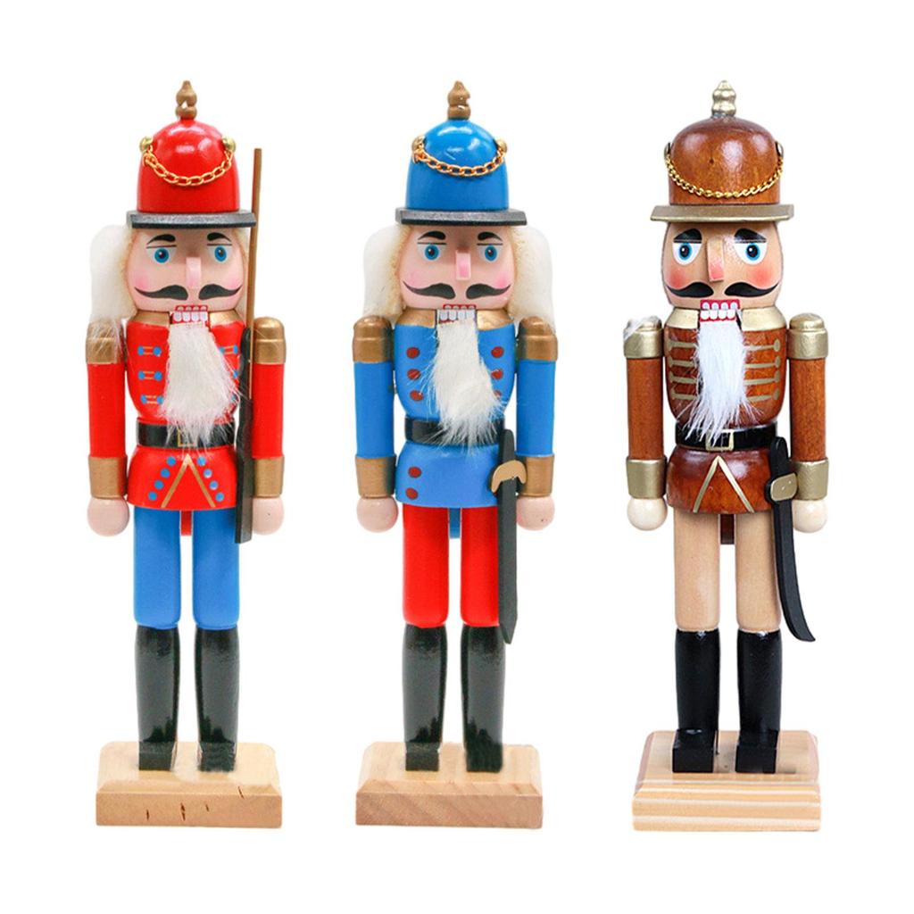 Nutcracker Ornaments Christmas Ornaments Classic Style Cartoon Decorative Nutcracker Crafts Desktop Decor for Shelves Desktop