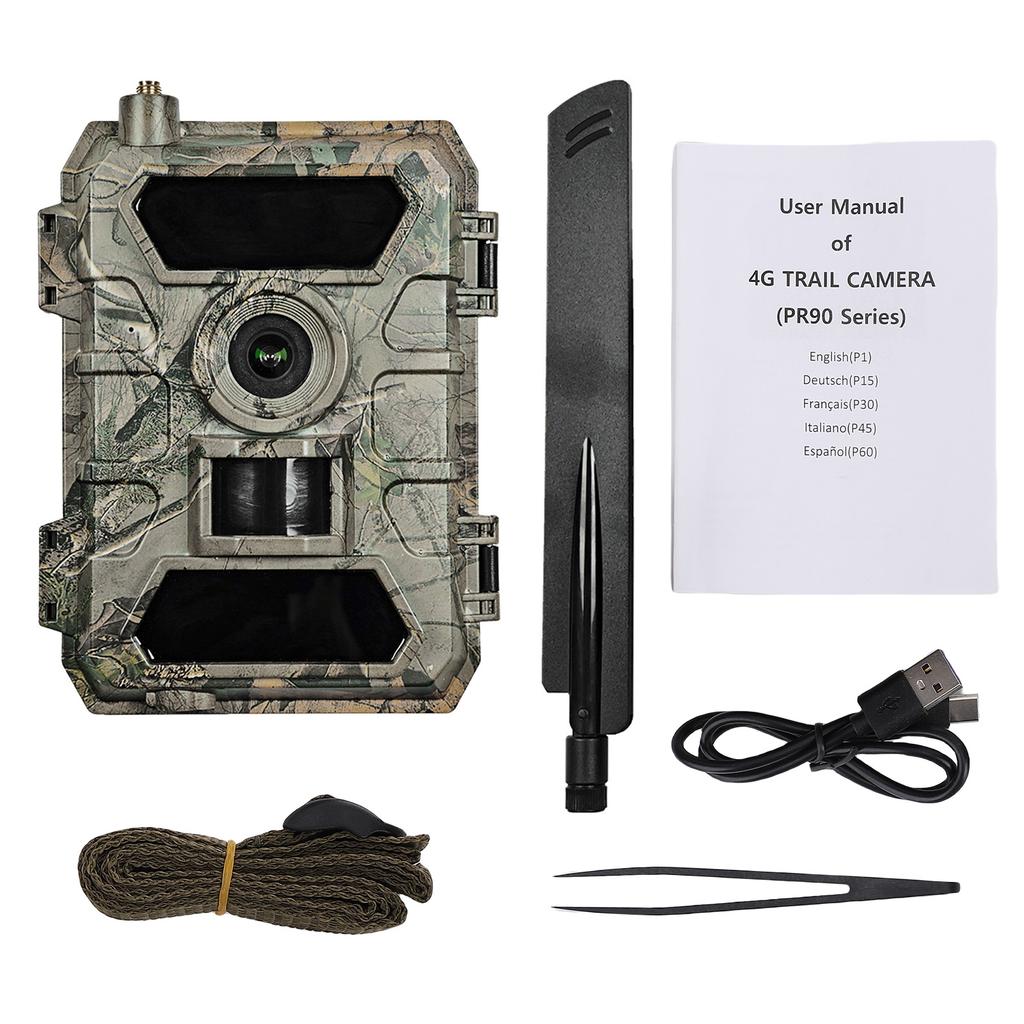 4G Wildlife Camera 8K 60MP IP66 Rainproof Night Viewing Real-time for Home Security