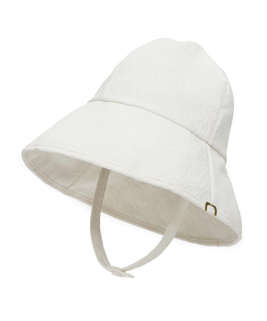 Eondeokeonteulolseutyudio Detachable Strap Bucket Hat Strap Bucket / Flower Pattern / Deep Milk