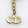 Dior CD Logo Necklace Plated Gold 4.6g Women Used