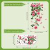 Condessacity Rosa Blumenwand Stilvolle Pflanzen- und Blumenwand Abnehmbar Wasserdicht Wand Wandglas Badezimmer Glaswand Dekor Aufkleber, Rosen, Aufkleber,