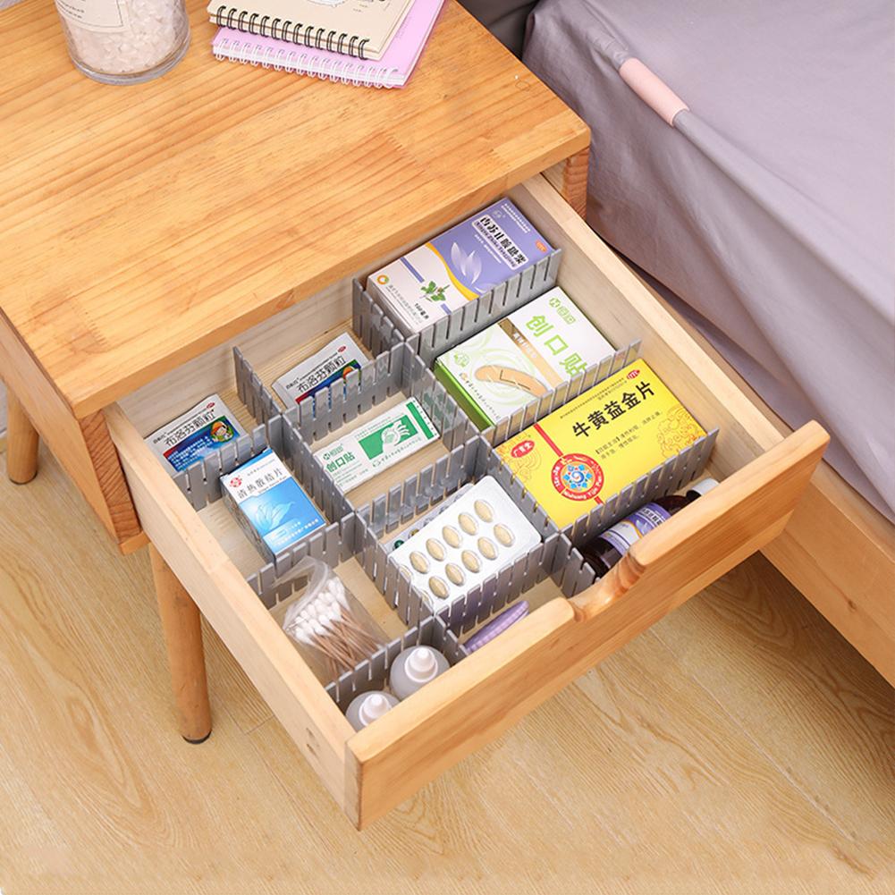 4 Pcs Of Adjustable Free Combination Drawer  Divider Diy Storage Shelves Household Partition Board