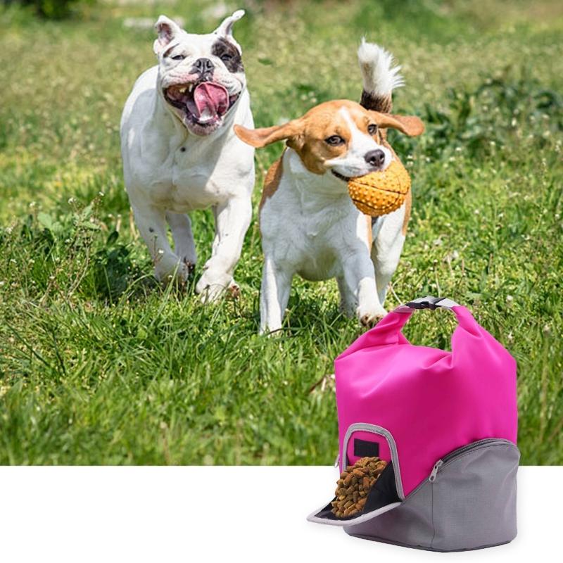 Waterproof Pet Treat Pouch Shoulder Bag Running Supplies Multifunctional Treat Bag for Dog Outdoor Sports Training