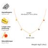 Luxury Elegant Colorful Round Natural Stone Pendant Necklace Exquisite Aesthetic  Stainless Steel Jewelry Gifts for Women
