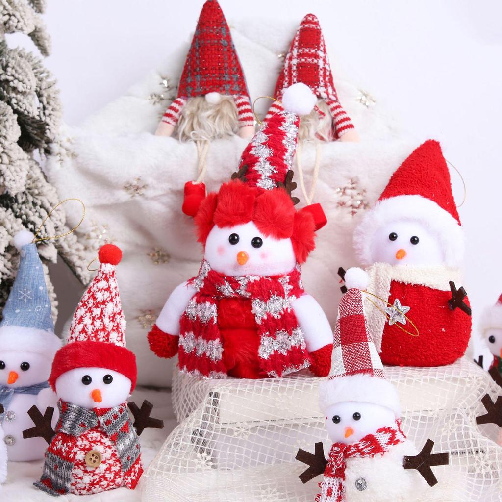 DIY Christmas Snowman Doll Decoration Ornament for Atmosphere and Scene Arrangement
