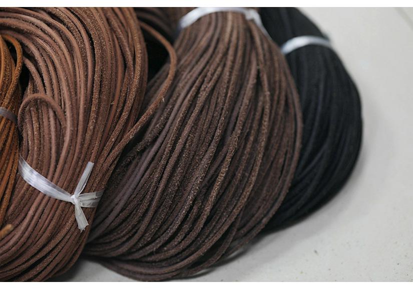 3.0mm Colorful Dyed Yak Leather Cord for DIY Bracelets & Necklaces
