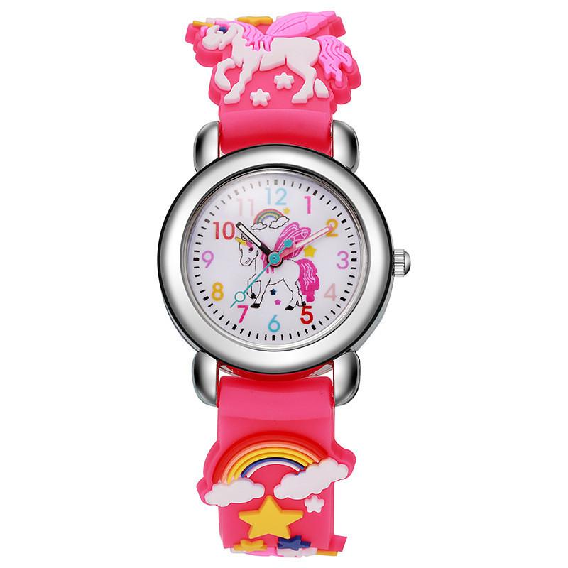 Wasserdichte Cartoon-Quarz-Kinderuhr mit PVC-Armband für Spiel und Schulgebrauch