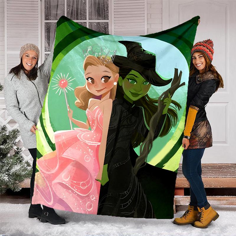 1pc The Wizard of Oz2 Theme Blanket - Digital Print, Polyester, Cozy for All Seasons, Perfect for Outdoor, Camping, and Travel