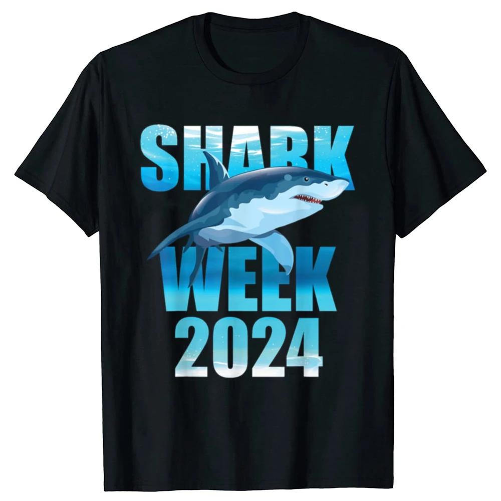 Shark 2024 Week Shark Lover Scuba Diver T Shirts Summer Graphic Streetwear Short Sleeve Birthday Gifts Tshirt Mens Clothing