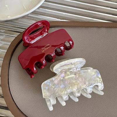 Acetate Hair Claw New Retro Korean Large Crab Hair Clips Shark Clip Simple Hairpin Fashion Hair Accessories for Woman and Girls
