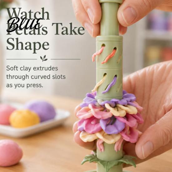 Pottery Flower Molds 9 Sleeve Bloom Shaping Maker Modular Clay Tool with Patterns 3D Printed DIY Stackable Press Molding