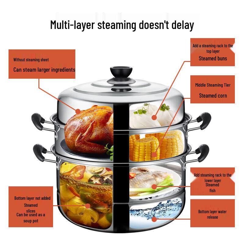 Sule Stainless Steel 3-Piece Cookware Set