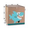 Children's Fabric Storage Box "shark" On Dark Background, Compatible Ikea Kallax Lifeney Ref.